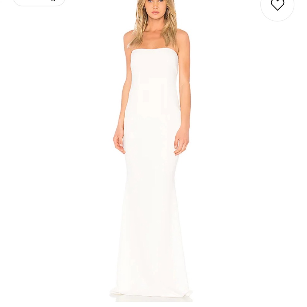 Katie Mary May Dress from Revolve - white, strapless, formal